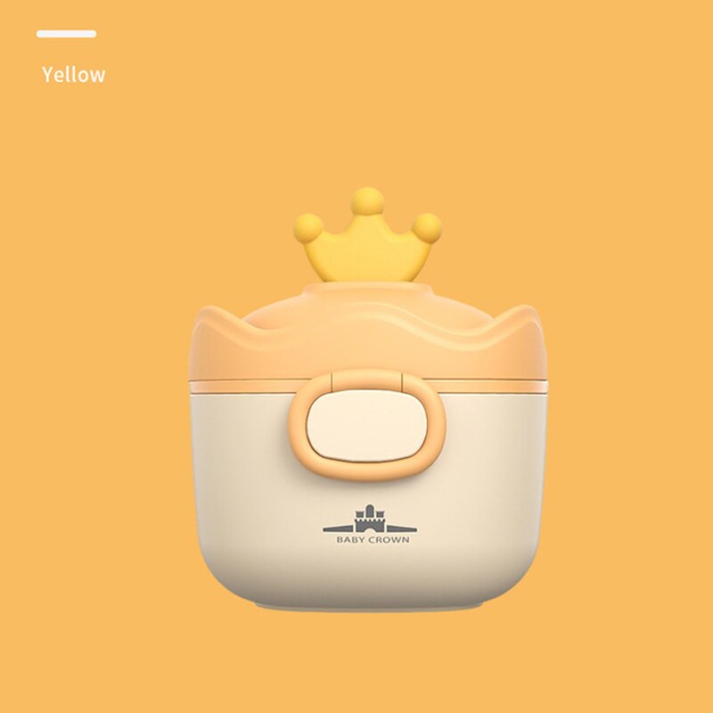 Baby Portable Infant Milk Powder Box Food Storage Box Formula Dispenser BPA Free Cartoon Toddler Snacks Cup Container Kids: Small Yellow