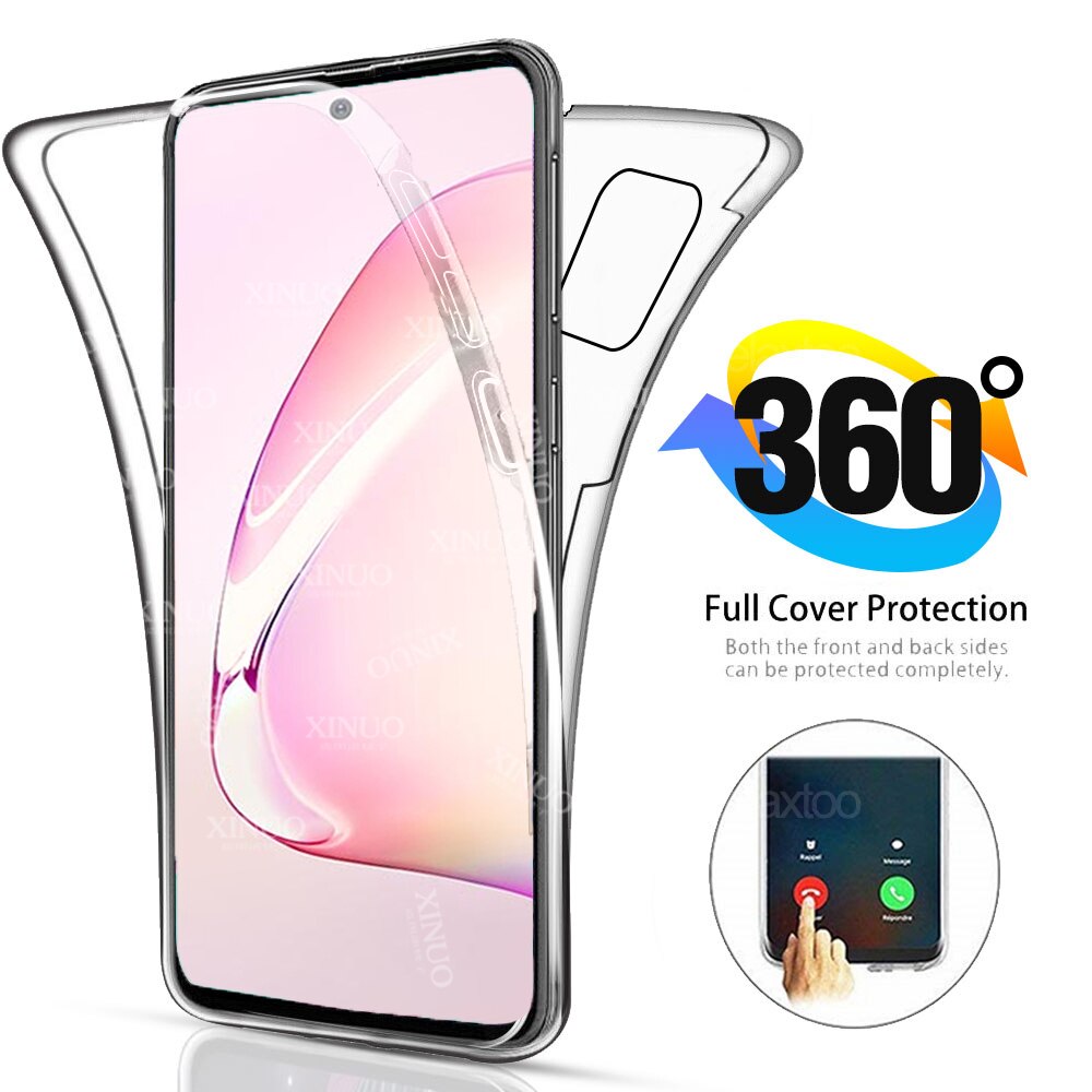 360 Volledige Dubbele Silicon Case Voor Samsung Galaxy Note 10 Lite Transparante Body Tpu Cover Voor Samsung Note 10 Lite niet 10 Lite Capa