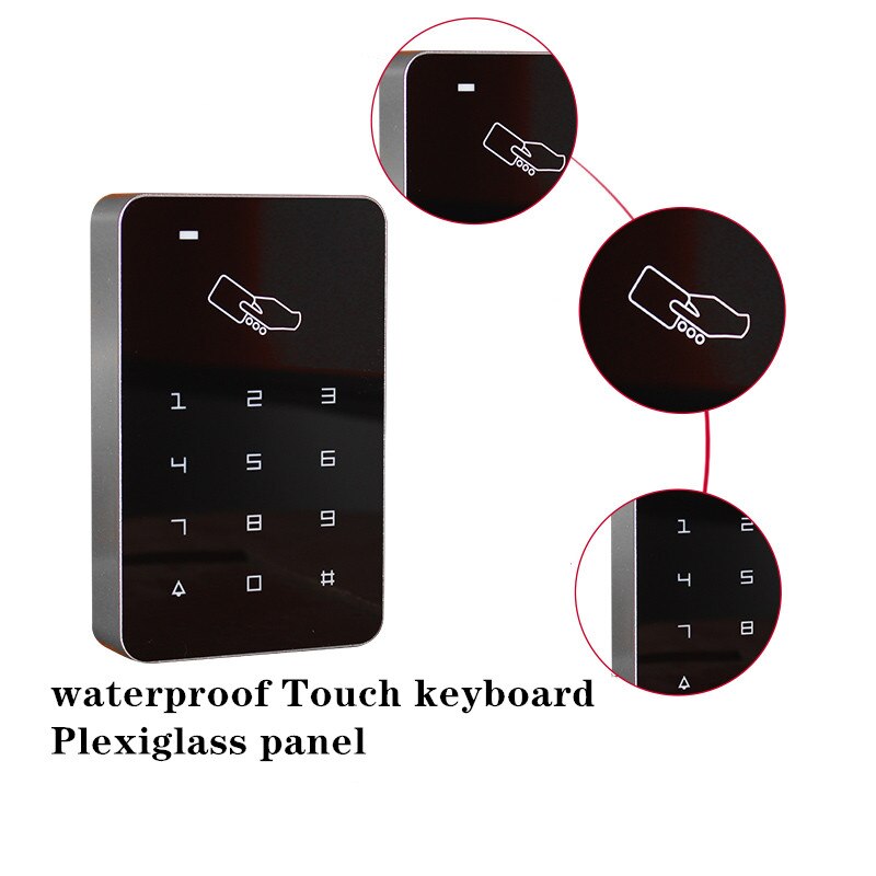 Standalone Backlight Access Controller 125Khz RFID Access Control Keypad digital panel Touch Screen Card Reader Door Lock System