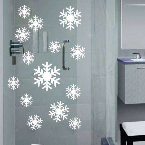 Snøflak vindu klistremerker vinter snøfnugg vegg klistremerker jul vindu veggdekaler xmas jul dekorasjon