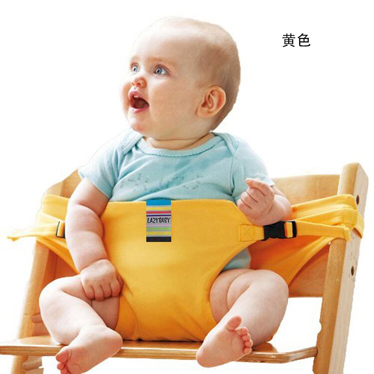 Barnstol bärbar spädbarnsstol matsal lunchstol/säte säkerhetsbälte matning barnstol sele babystol sits  er733: Gul