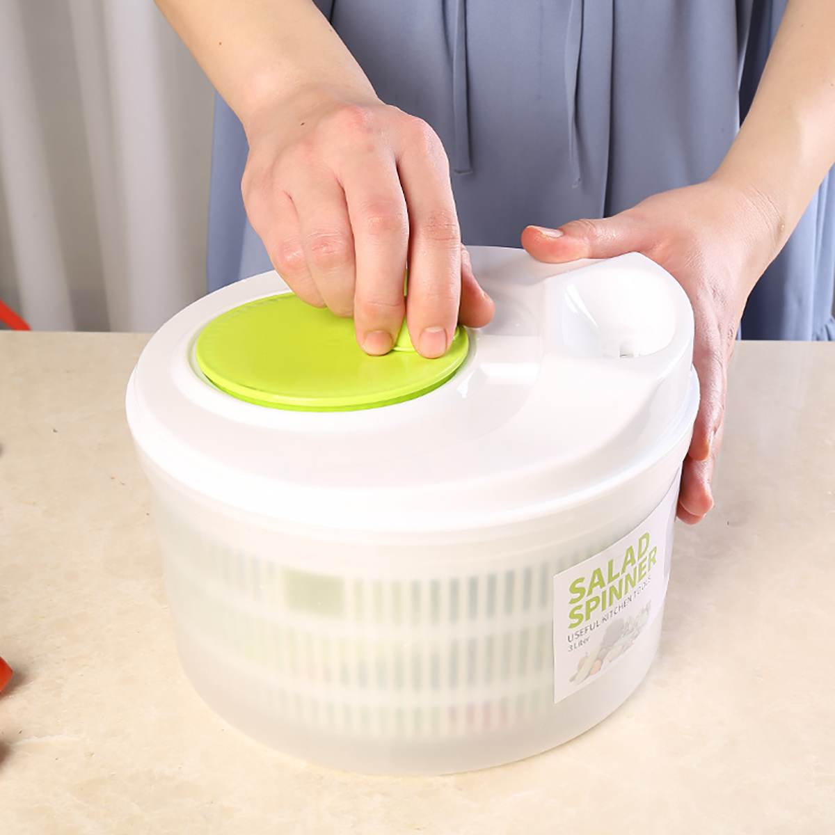 5L Salad Spinner Vegetable Dryer Drainer Strainer for Washing Storage Drying Leafy Vegetables Kitchen Salad Making Tools