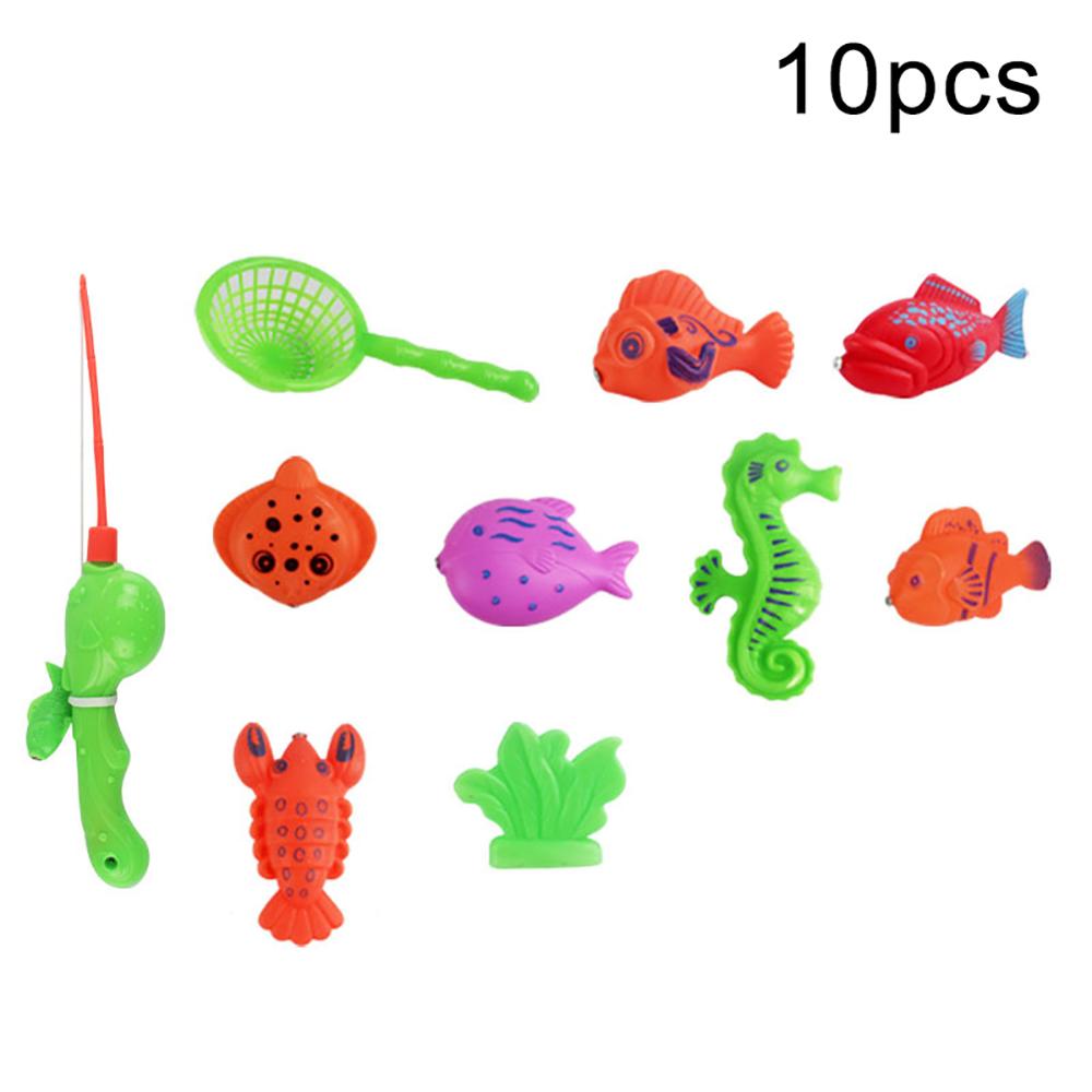 Magnetic Fishing Game Fish Model Kit Pretend Play Children Early Learning Toy 3D Fish Baby Bath Toys outdoor toy