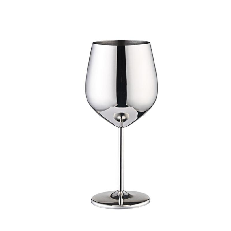 Wine Glasses Copper Silver Rose Gold Stainless Steel Goblet Juice Drink Champagne Goblet Party Barware Kitchen Tool 500ML: A