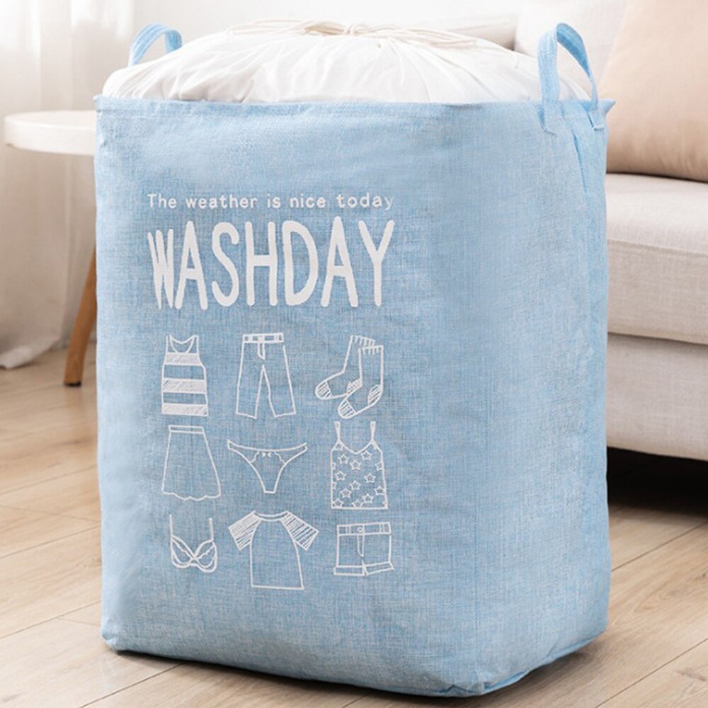 75L Large Folding Dirty Laundry Basket Organizer Toy Clothes Storage Bucket Collapsible Drawstring Laundry Hamper with Handle