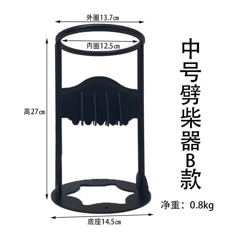 Hand Sturdy Firewood Cutter Cast Iron Wood Splitting Wedge Manual Firewood Kindling Splitter Log Splitting Tool: Dark Grey