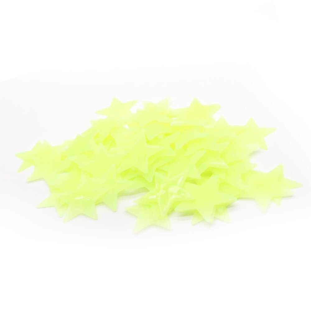 300Pc Kids Slaapkamer Fluorescent Glow In The Dark Sterren Glow Muurstickers Sterren Lichtgevende Lichtgevende Glow Sticker Kleur: Green 