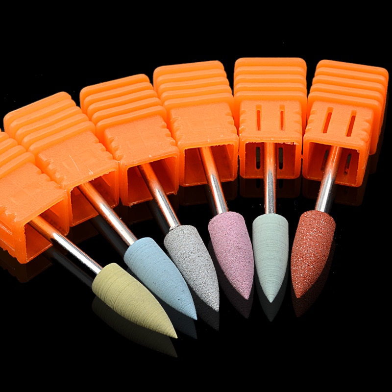 1 Uds., pulidora de silicona, pulidora de uñas, brocas para máquina eléctrica de manicura para alisar y pulir las uñas, herramientas de arte
