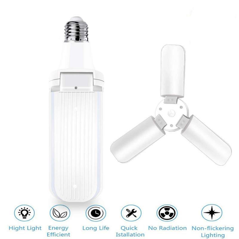Super hell LED Garage hell Einkaufen Workship Beleuchtung Heimat Decke Befestigung verformbar Lampe 60w 6000lm E27/ E26 Falten Lampe