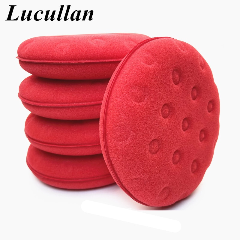 Ultra Thick 12CM Large Size Red Foam Sponge High Density Premium Car Care Wax/Sealant Applicator Pads: Default Title