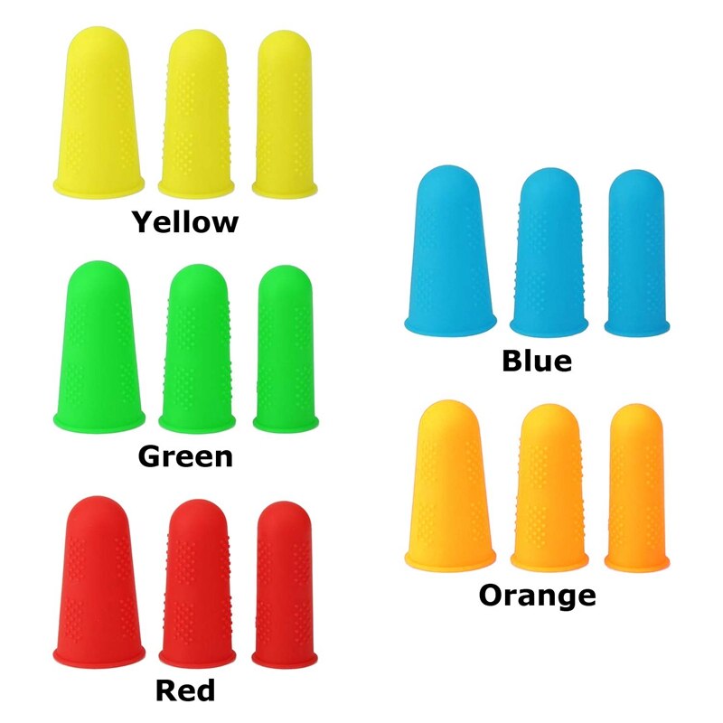 Yo -15 stk limverktøy fingerkapper silikon fingerbeskyttere for lim voks kolofonium harpiks honning lim scrapbooking