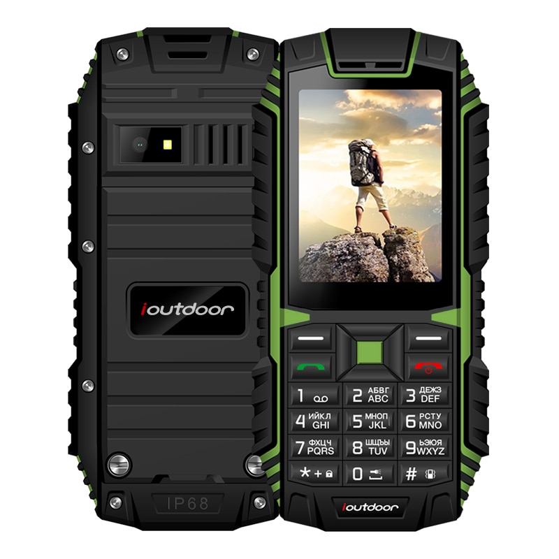 Ioutdoor T1 2G Funktion Handy IP68 Wasserdicht Stoßfest Telefon 2.4 ''32MB + 32MB 2MP Zurück kamera FM Telefon Celular 2100mAh