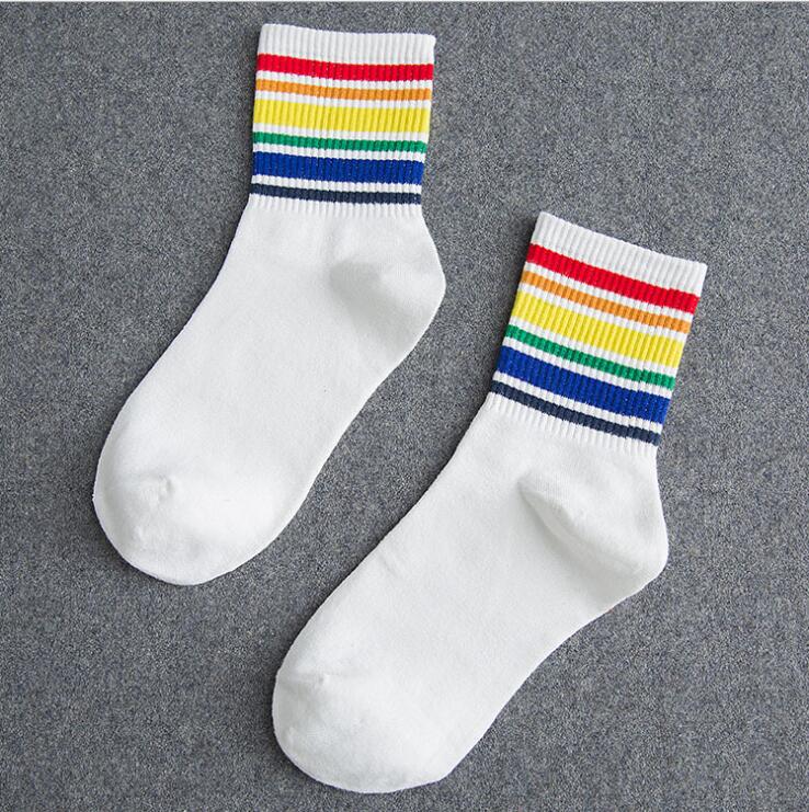 DON`T FOLLOW ME I AM LOST TOO casual men women letter socks hip hop Cotton skateboard high street harajuku funny happy socks: Orange