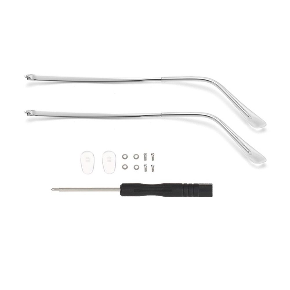 1 paar transparante voetbeschermers, brillen, vervangende pootjes, zonnebrillen, brillen, metalen pootjes, reparatieaccessoires voor brillen.: Zwart