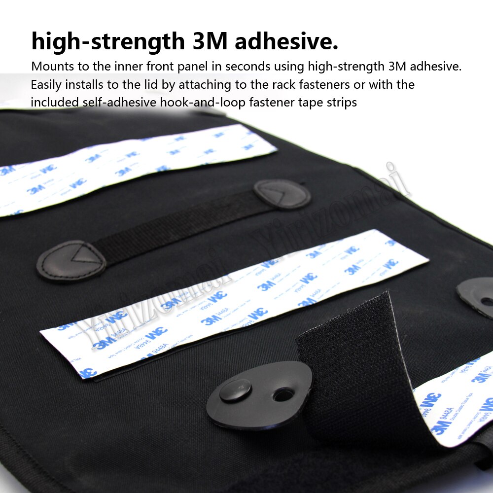 Motorcycle Black Saddlemen Saddlebag Tour Pack Lid Organizer for Harley FLHR FLHTC FLHX FLTR Road King Electra Street Road Glide
