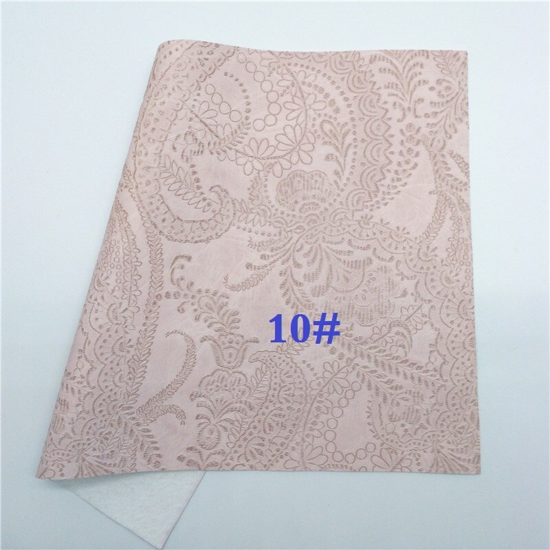 Canapé en similicuir vinyle de taille A4 | Glitterwishcome 21x29cm pour nœuds, tissu à fleurs en relief, feuilles de cuir pour nœuds, GM524A: 10
