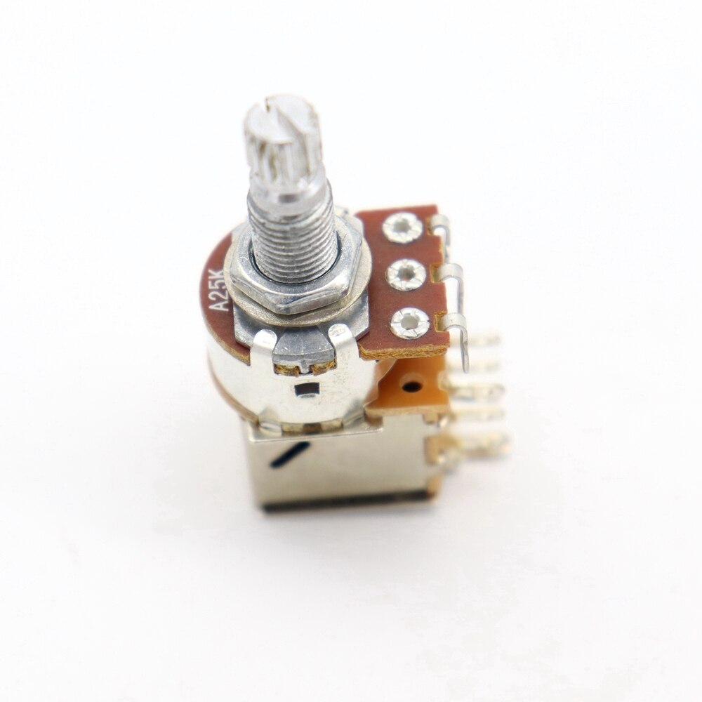 3 pcs Guitar Bass Push Pull Pot Push Pull Potentiometer Volume Tone Short Split Shaft Switch Pots A25K （Chrome）