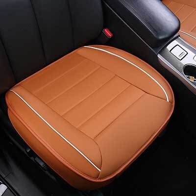 De coche de cuero Set de funda de asiento no diapositiva de protectores de cojines de tamaño Universal para Granta Vesta Chery KIA Mazda Toyota Polo BYD: Khaki