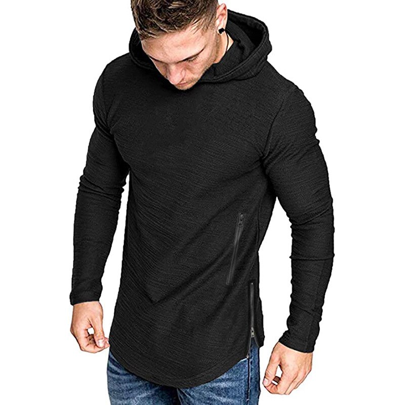 4 cores homens camisolas com capuz manga comprida cor sólida zíper esportes casual outono primavera hoodie exercício outfits plus size S-2XL