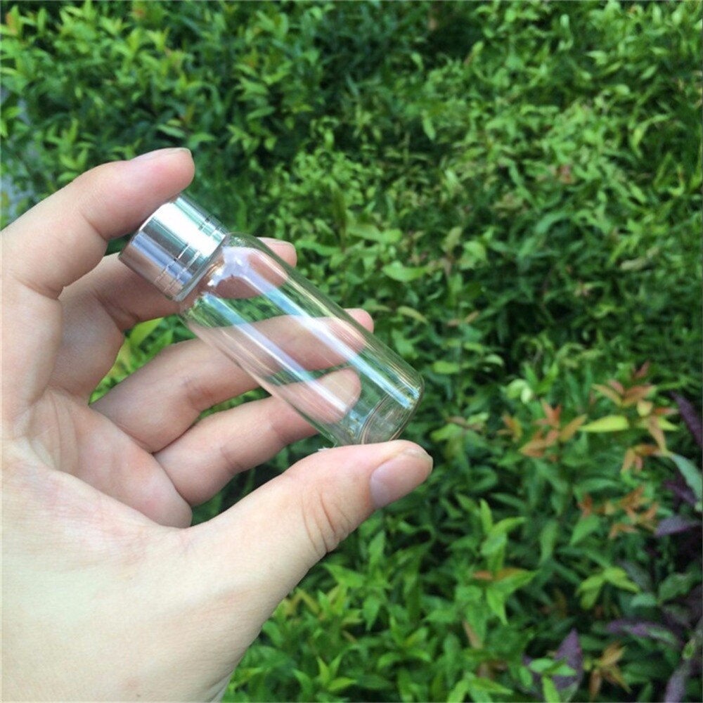 12 stuks 8ml 15ml 20ml 25ml mini glazen flesjes met zilveren draaideksel glazen flessen schroefdoppen glazen potten