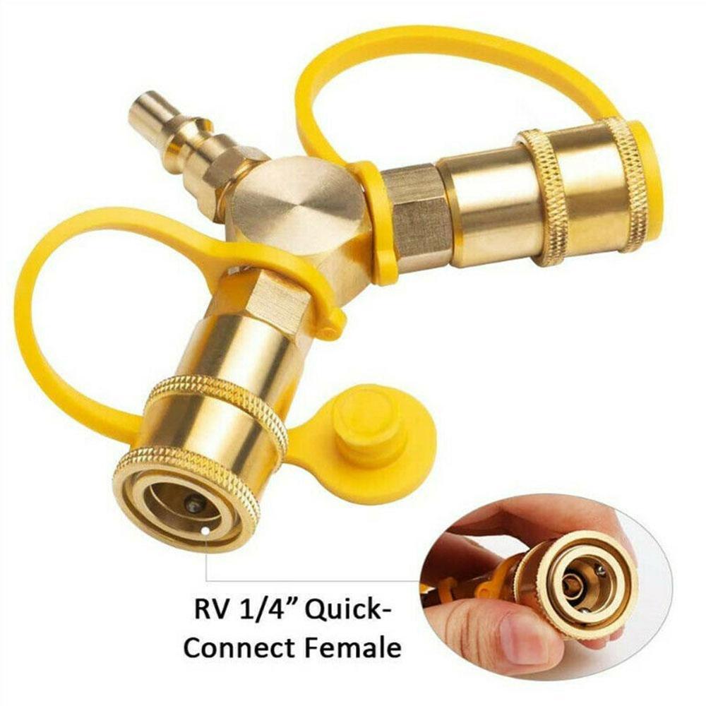1x rv y splitter propan snabbkoppling 1/4 '' y splitter splitter adapter propan anslutningsslang  p8 j 6