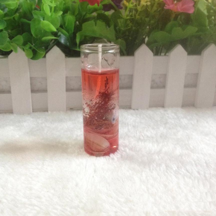 1PC Crystal Glass Candle Holder Romantic Wedding Bar Party Decor Candlestick Ocean Shells Valentines Scented Jelly Candle 50p