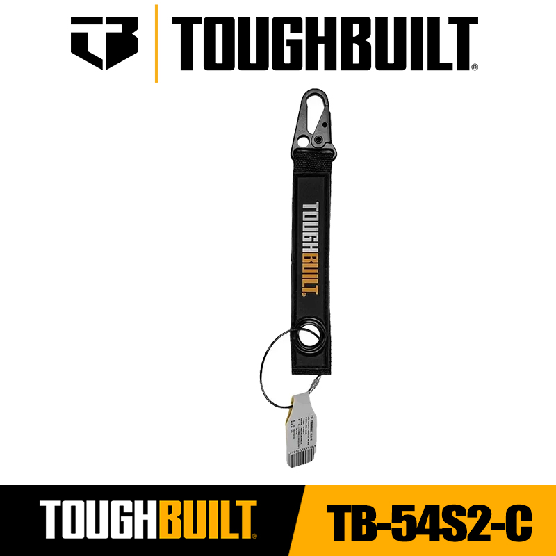 TOUGHBUILT TB-54S2-C Hook & Loop Tool Carabiner Heavy Duty Sprayed Key RingNylon WebbingPortable Mountaineering Hawksbill Hooks: Default Title