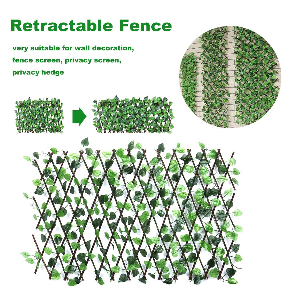 Adjustable Retractable Fence Artificial Leaf
