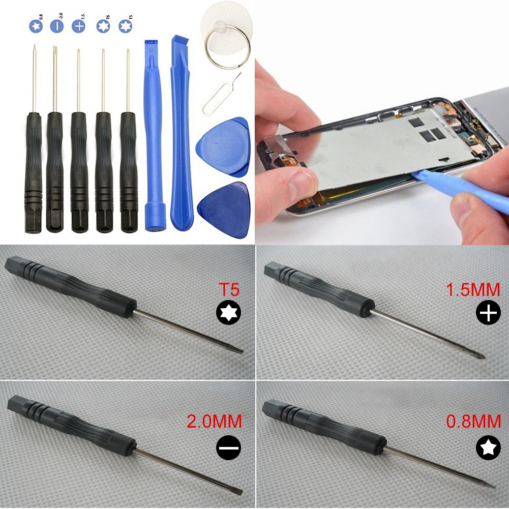 11Pcs/set Universal Full Screwdrivers Set Tools Opening Pry Repair Tool Kit Phone Disassemble Tools Kits for iPhone Android