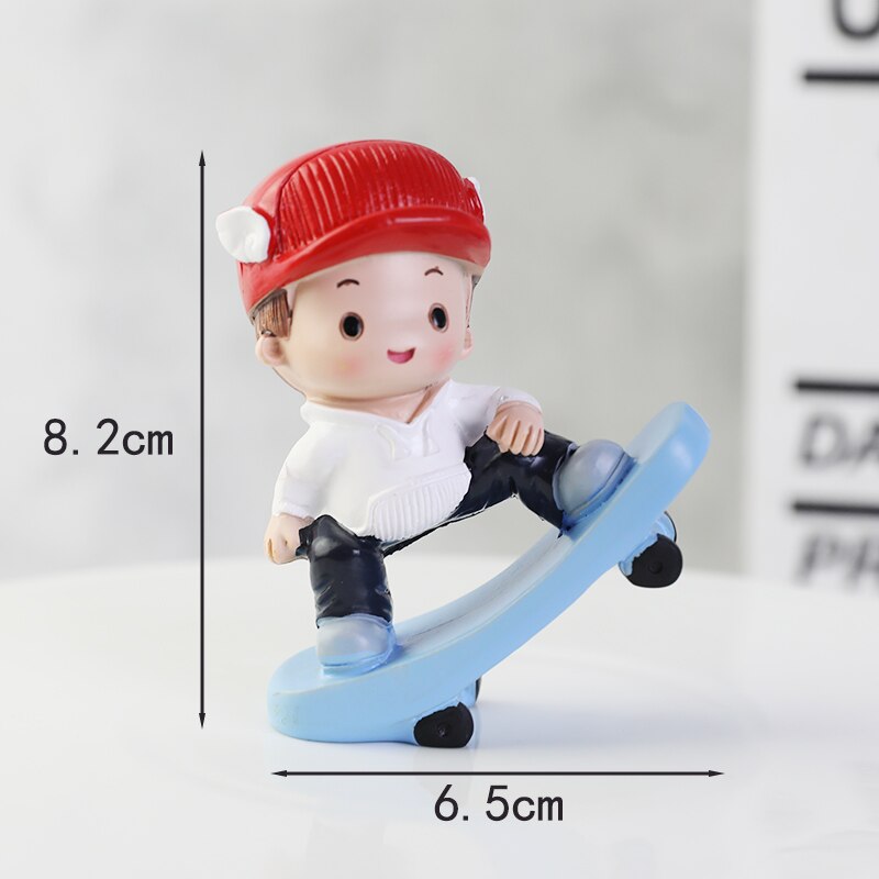 Nydelig skateboard scooter barn sykkel kid bursdagskake dekorasjon kake topper dekor fest supliy gutt søt baking nydelig: Scooter gutt