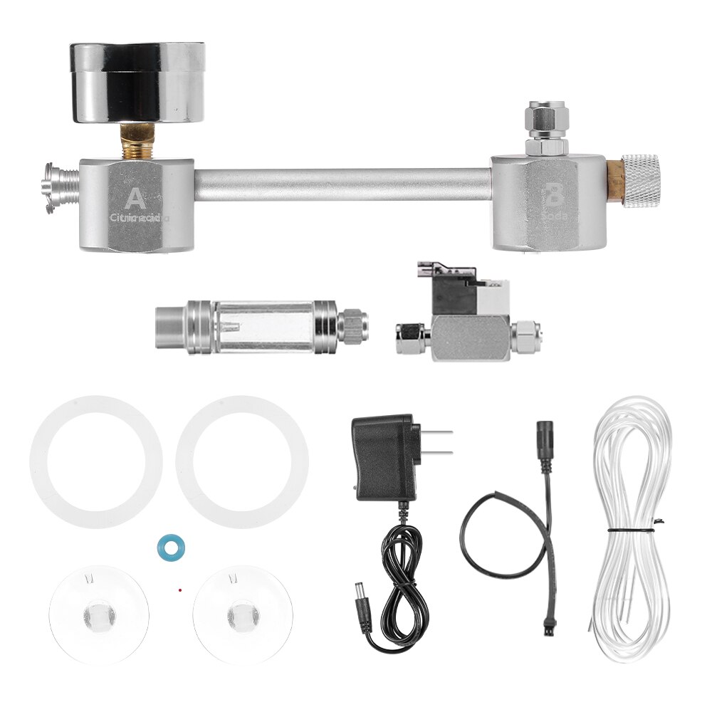 Aquarium DIY CO2 Generator System Kit CO2 Generator System Solenoid Valve Bubble Counter & Check Carbon Dioxide Reactor Kit
