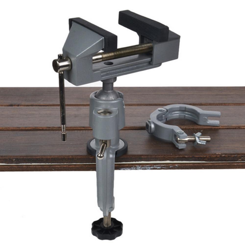 2 In 1 Multifunction Bench Vice Aluminium alloy 360 Degree Table Vise Rotary Tool Universal Clamp inder Holder Drill Stand