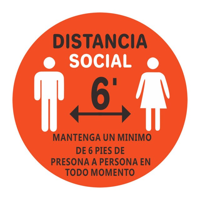 Public area Social Distancing Floor Sticker Waterproof Selfadhesive Sticker Safety Floor Sign Sticker for Crowd Control Guidance: 5