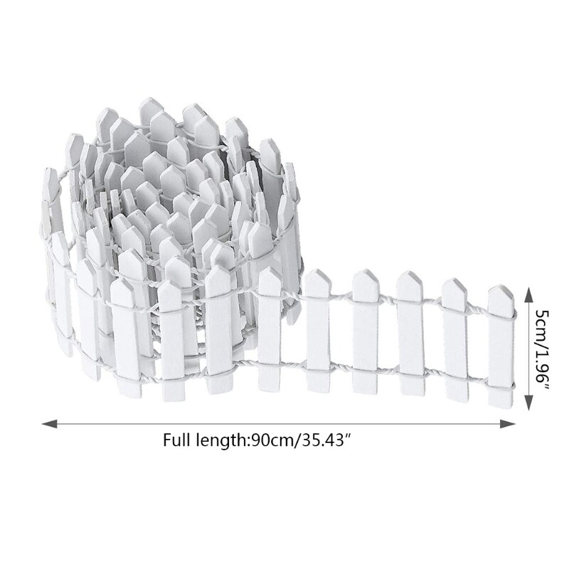 Mini vallas de madera para jardín en miniatura, accesorio pequeño de madera de 50lb, 3 piezas, 90x5cm, ideal para Micro paisajismo