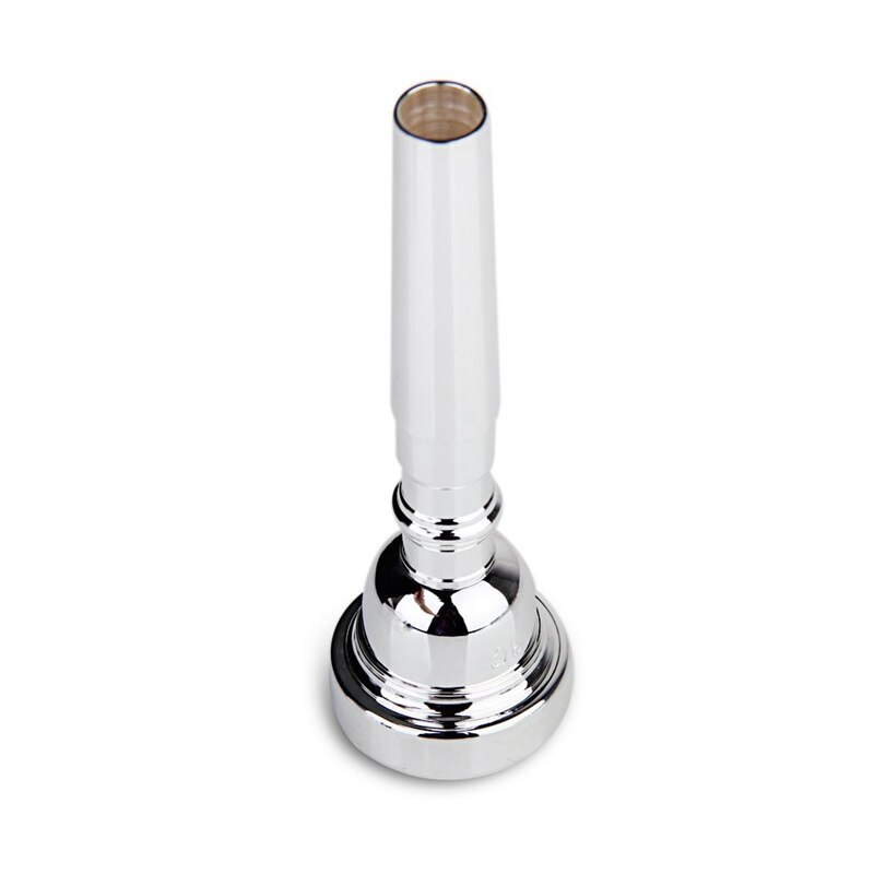 Set van 3 trompetdoppen (3C, 5C, 7C) met lichte aluminium demper voor trompet - Voor Yamaha Bach Conn King - Zilver