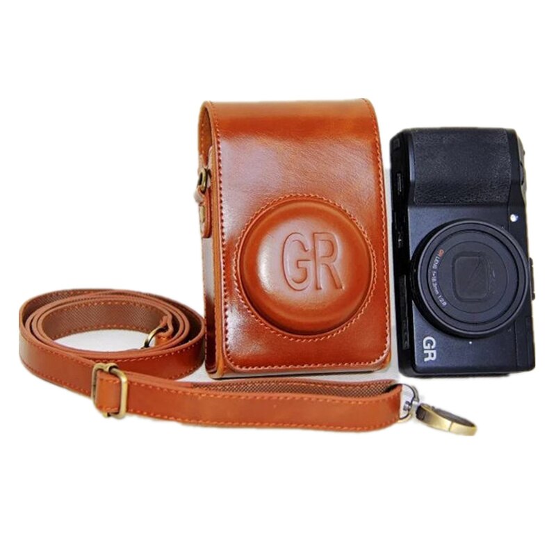 PU Camera Leather Case For Ricoh GR GRII GRIII GR GR2 GR3 Camera Bag Case Cover With Strap