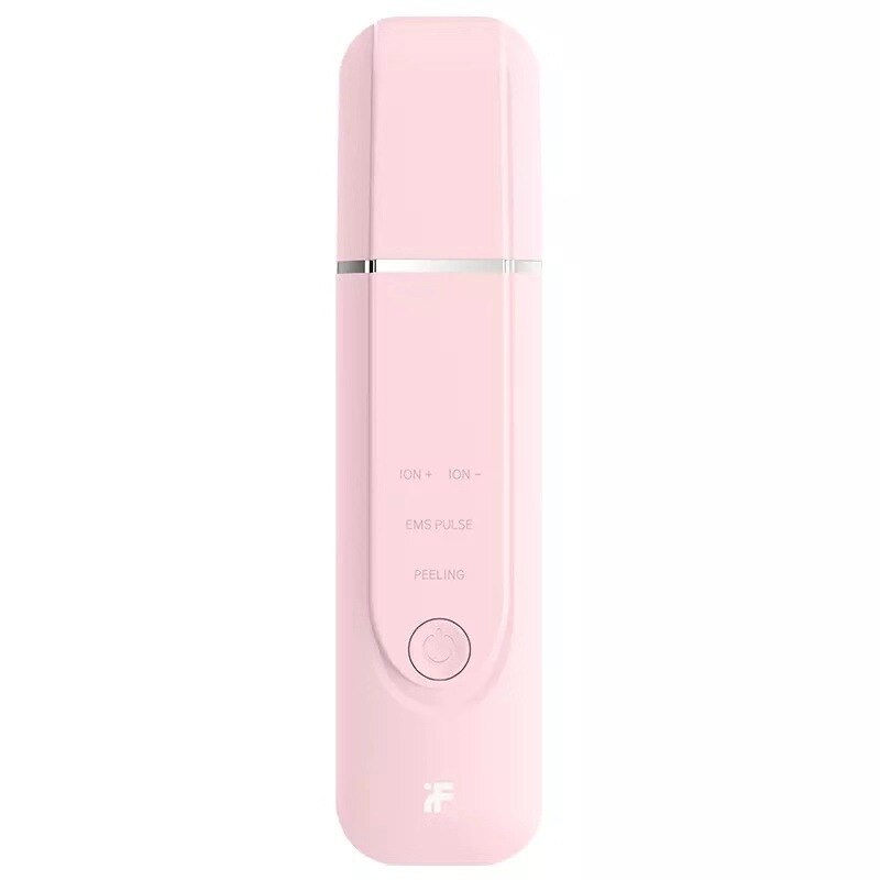 Professionele Ultrasone Facial Skin Scrubber Spatel Gezicht Lift Massager Poriën Cleanser Mee-eters Verwijderen Scrubber Schoonheid Apparaat: Roze