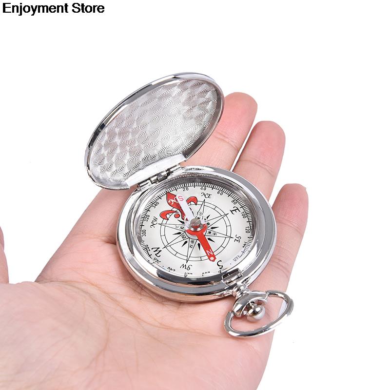 Vintage Copper Flip Cover Metal Pocket Watch Flip Compass Camping Hiking Boating Nautical Marine Survival Compass