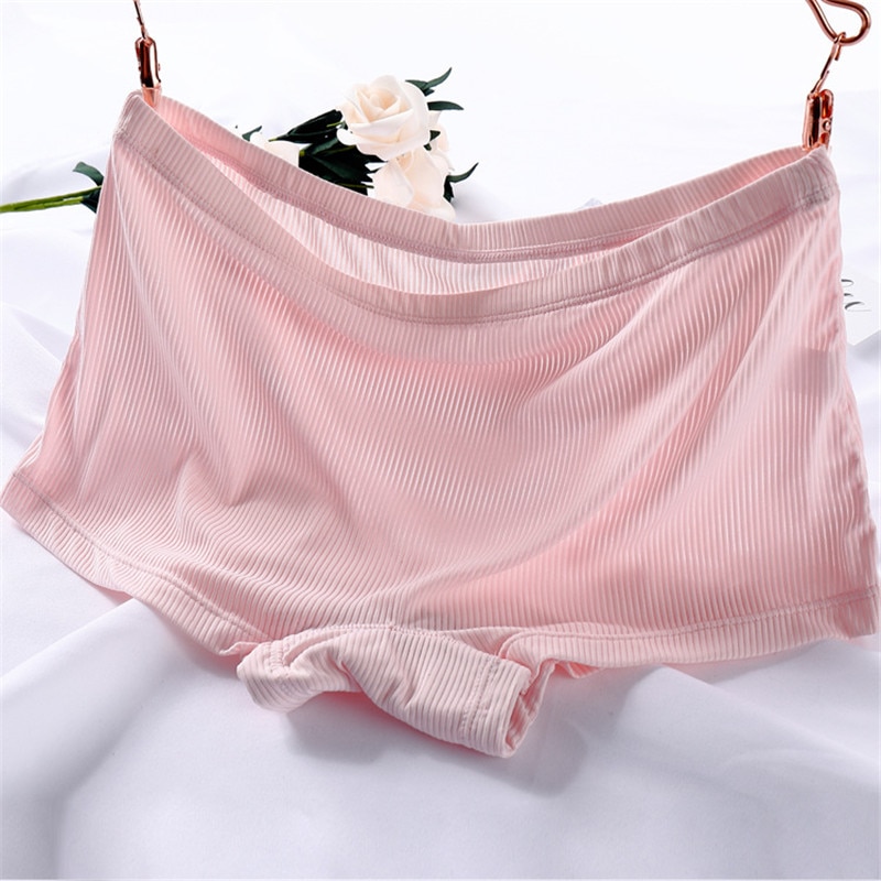 3 farvede kvinders åndbare sikkerheds korte bukser is silkeagtig sømløs mellemhøj bomulds crotchgirls sommer nødvendige shorts