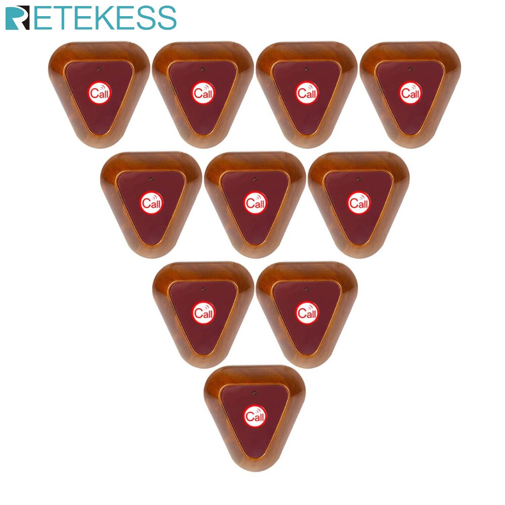 Retekess – boutons d&#39;appel 433MHz, 10 pièces, système d&#39;appel sans fil pour serveur, pour Restaurant, Bar, café, Service client