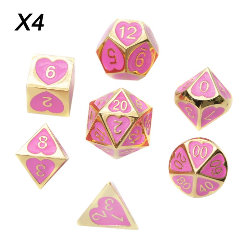 Metal Dice Set Dnd Board Game 7 Pcs Polyhedrale Dobbelstenen Voor Rpg Rol Playing Game Y98F