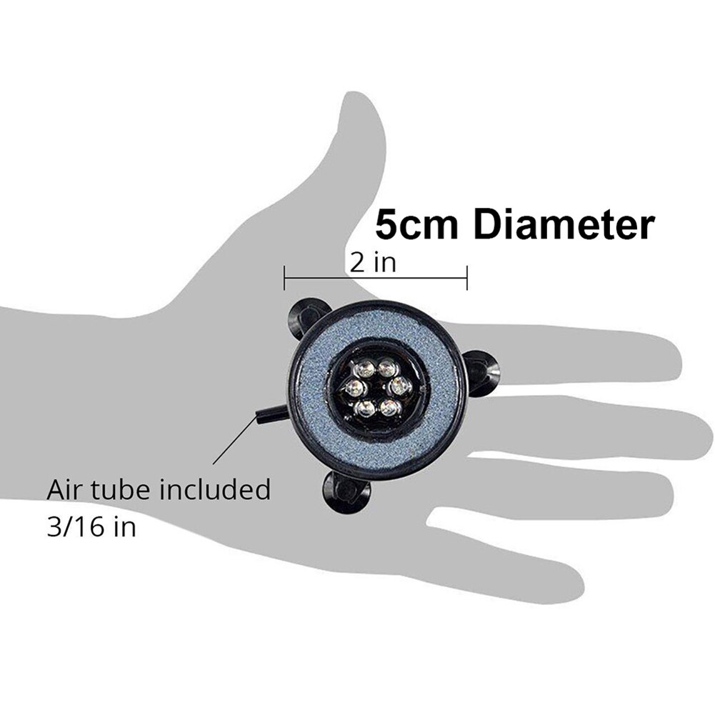 220V Emery Kleur Veranderende Led Waterdichte Aquarium Licht Ronde Aquarium Waskolf Decor Lamp Kleurrijke Air Bubble Stone