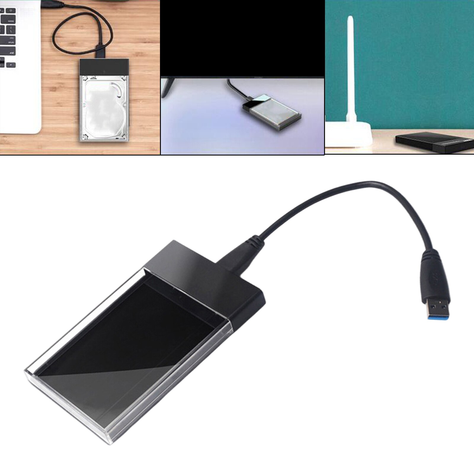 SATA to USB 3.0 Hard Drive External Hard Drive Lay 2.5-Inches Mobile Box for Tool-Free Laptop PC Computers