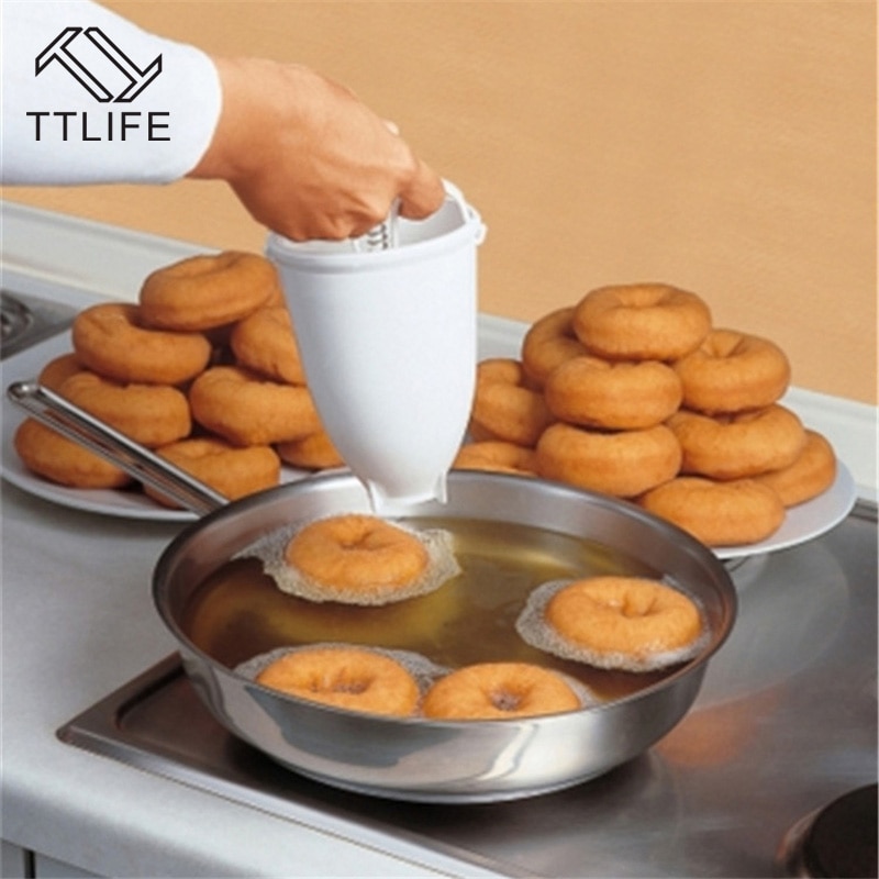 Ttlife Donut Making Tool Maker Dispenser Donut Maken Artefact Creatieve Dessert Mold Diy Zoetwaren Gebak Bakken