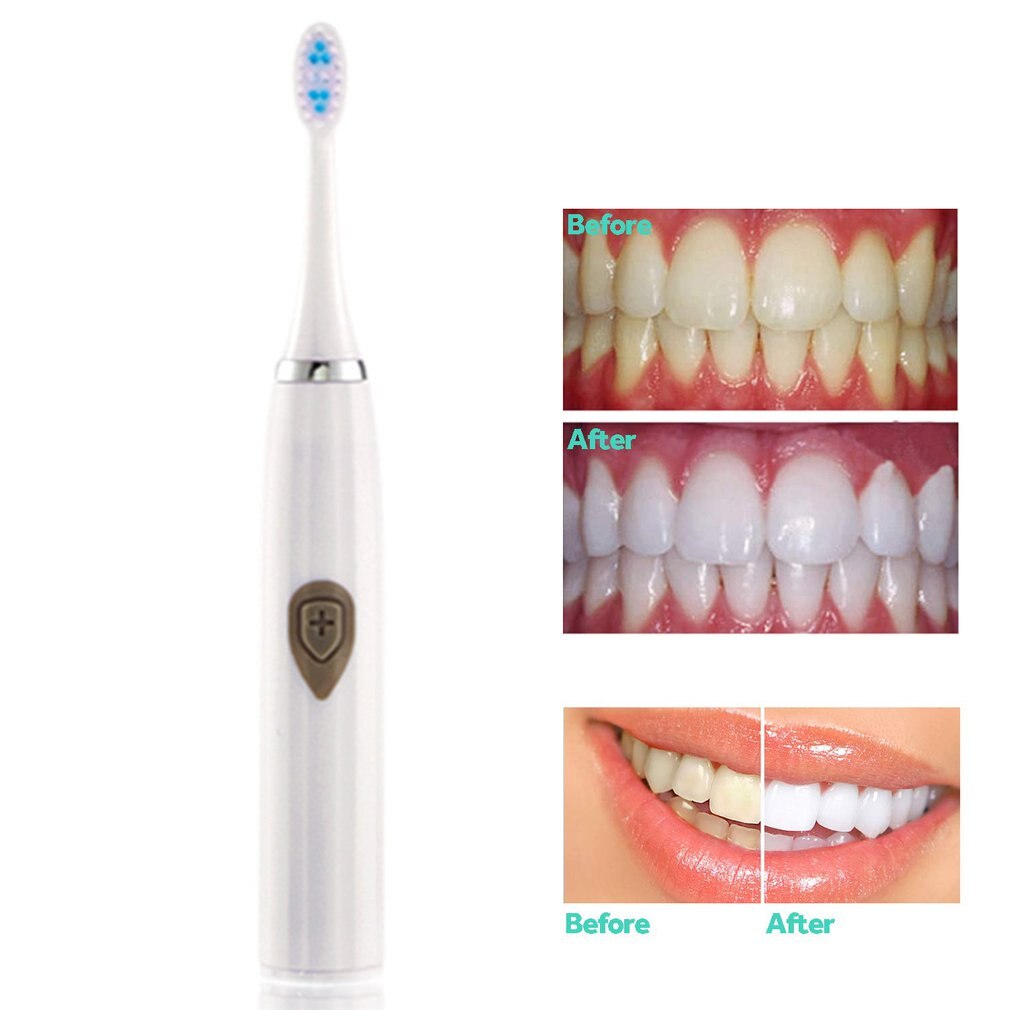 3-in-1 Electric Toothbrush Waterproof Upgraded Sonic Smart Replaceable Non-rechargeable Adult Soft Fur Electric Toothbrush