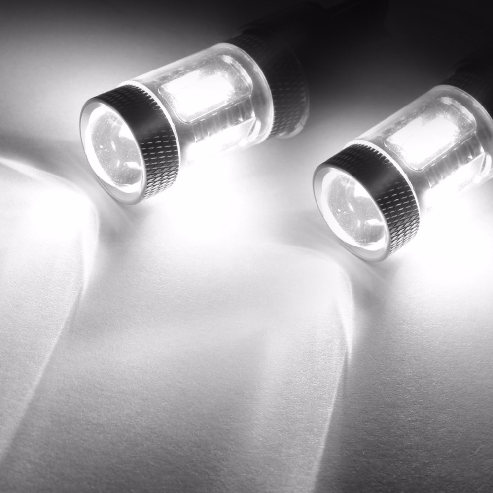 ANGRONG-bombilla LED de freno trasero, luz blanca de alta potencia, BA15s P21W S25 R5W R10W 1156, 2 uds.