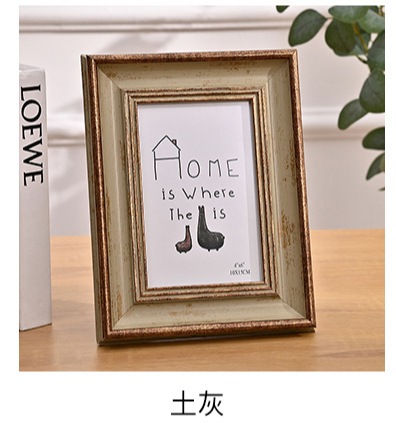 Classic Photo Frame Standing for Tabletop Hanging Wall Farmhouse Home Desk Office Decor Handmade Family Picture Frame: 10 inch / Dark Khaki
