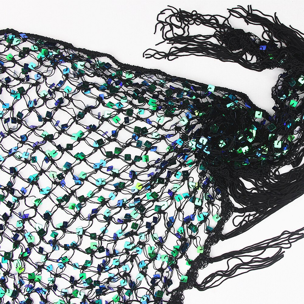Accessoires de danse du ventre vert/or/argent, Crochet brillant, ceinture à paillettes, écharpe de hanche, enveloppes de pompon pour la danse du ventre, mouchoir