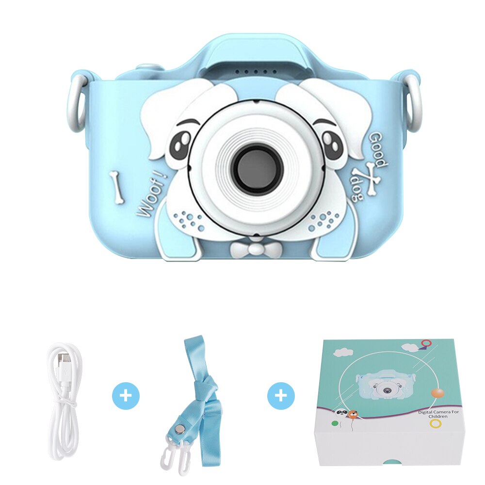 Kinder Mini Kamera Digital Foto 2,0 zoll Video Vorne Hinten Kamera Objektiv Pädagogisches Weihnachten Für Kinder Spielzeug Junge mädchen: Grau / Single lens 32G