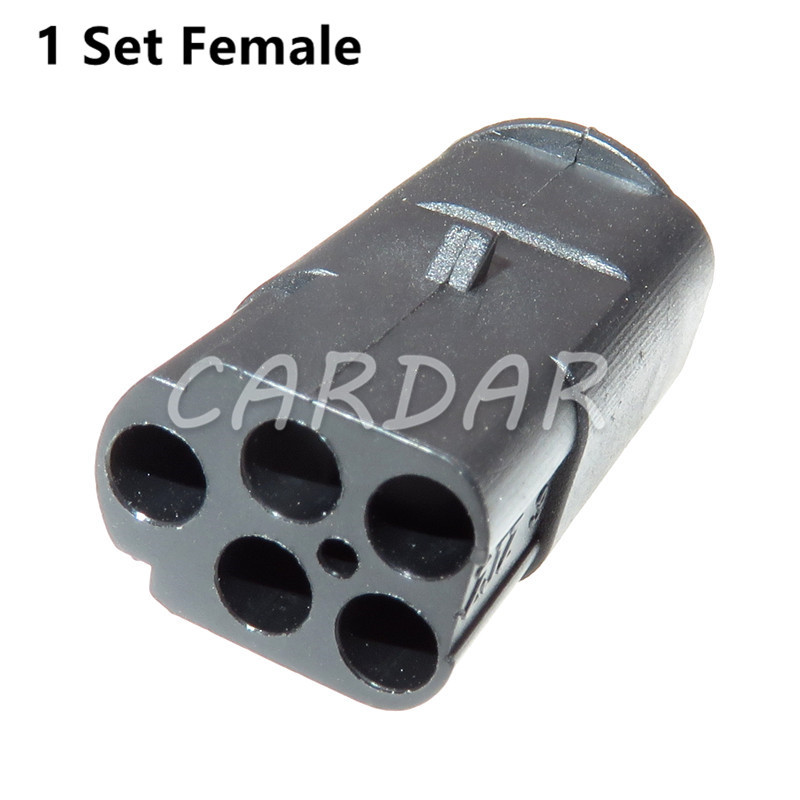 1 Set 5 Pin Auto Electric Connector Plug Wiring Harness Cable Waterproof Sockets: black